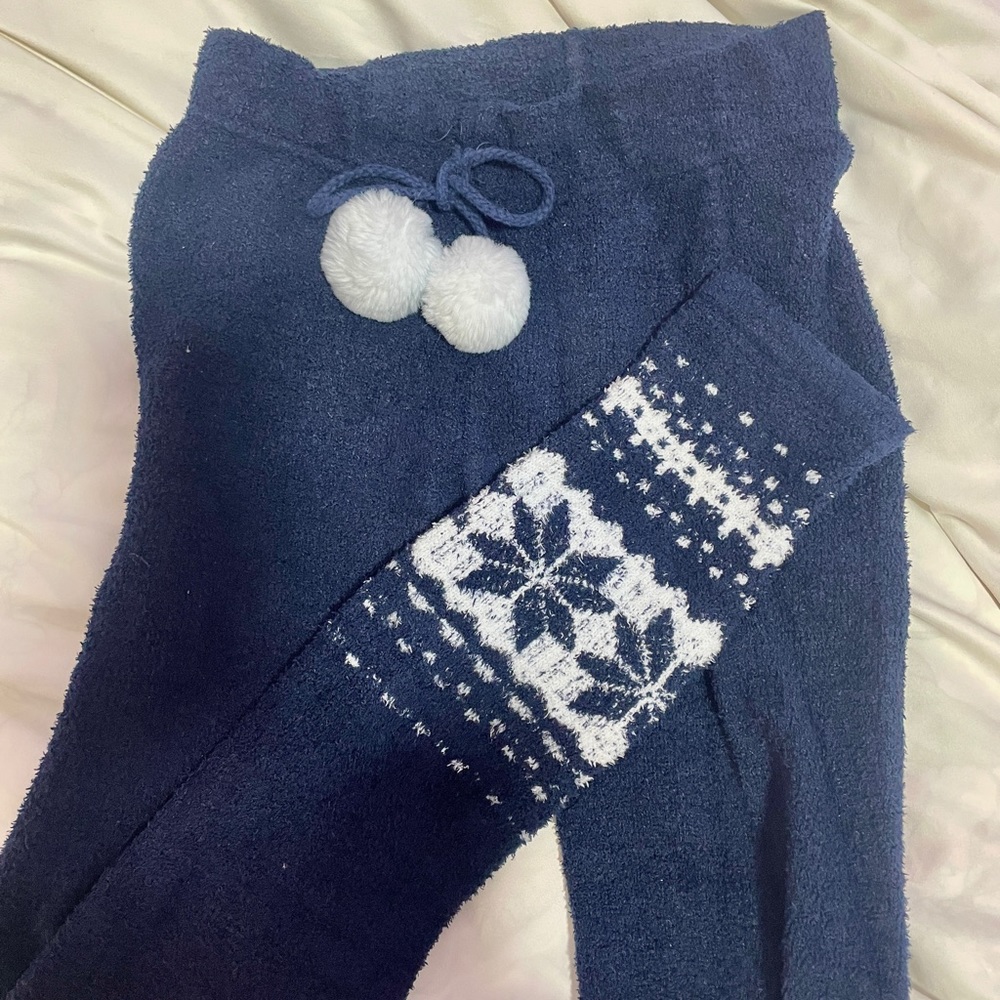 soft blue sweater leggings